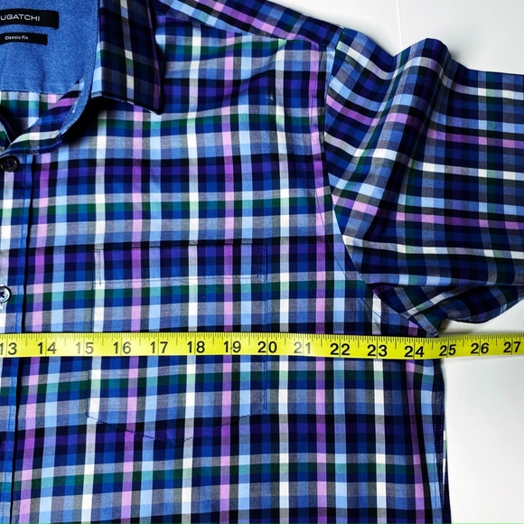 Blue * Plaid Bugatchi VIP LS Button Down - XL - Picture 3 of 4